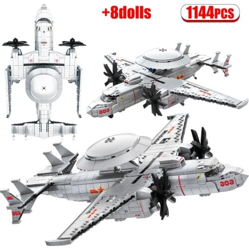 1144PCS City Police Military WW2 Weapon Technical Air Fighter Building Block Helicopter Figures AirPlane Bricks Toys for Boys