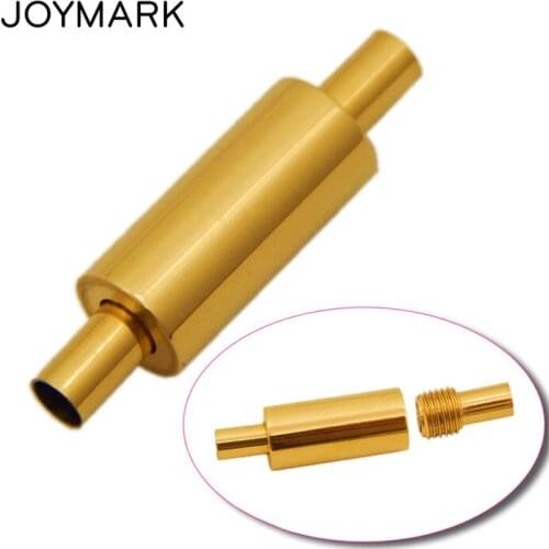 2.2mm 2.7mm 3.2mm Hole Barrel Screw Clasps Stainless Steel Magnetic Screw Clasps For Rope Bracelets Jewelry Making BXGC-222