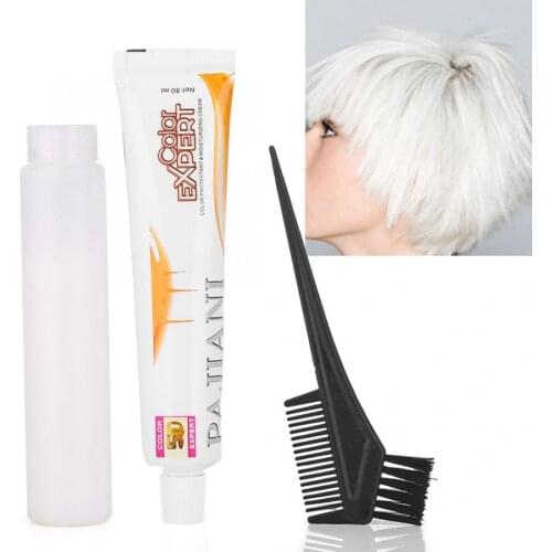 2pcs*80ml Salon Hair Bleaching Set Hair Whitening Fading Cream Lightening Color Oil&Hair Dye Brush Comb Hairdressing Barber Kit