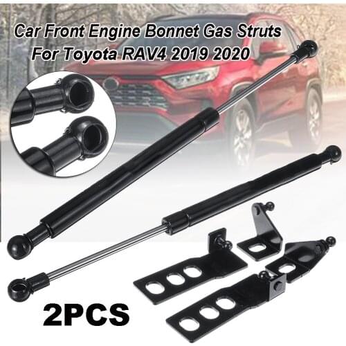 2Pcs Auto Car Front Engine Bonnet Gas Struts Bars Damper Hood Lift Support Shock For Toyota RAV4 2019 2020
