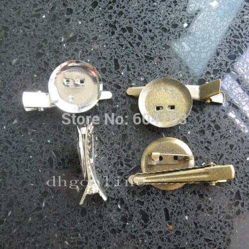 50 PCS 40MM Brooch Alligator Clip Needle Pin Nickle Bronze