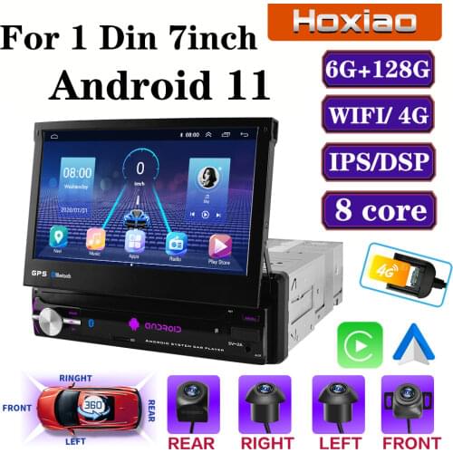 Hoxiao 4G Android 9.0 1Din Car Radio GPS audio multimedia video player for Nissan Toyota Lada Kia Suzuki Volkswagen navigation