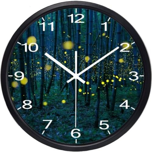 Bamboo Forest Beauty Evening Light Wall Clock Hot Fashion Wall Clock Home Decor