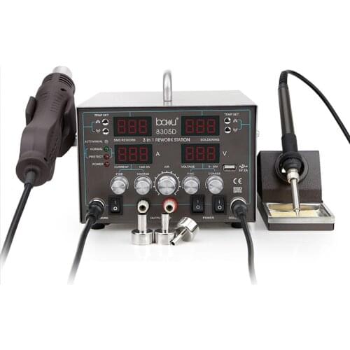 Hot air gun desoldering station electric soldering iron four digital display mobile phone soldering station repair tool 3 in 1