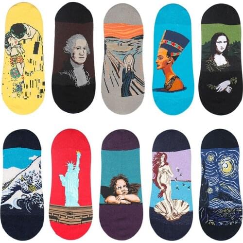 Ankle socks 3D Retro Painting Art Unisex pokemon socks Women Men Funny Novelty Starry Night Vintage Socks HOT