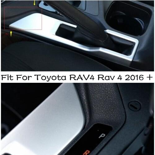 Lapetus Parking Handbrake Stop Handle Brake Panel Cover Trim Accessories Interior Fit For Toyota RAV4 Rav 4 2016 2017 2018 / ABS