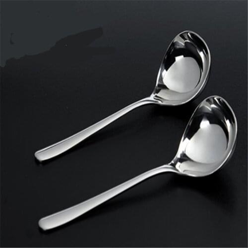 304 Stainless Steel Soup Spoon Deepen Thickened Large Capacity Spoon Creative Dinnerware Tableware Restaurant Supplies 1-10 pcs
