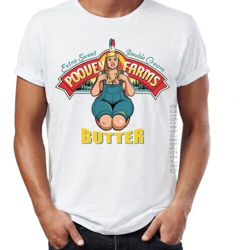 Mens T Shirt Archer Poovey Farms Butter Awesome Illustration Artwork T-shirts Homme Graphic Tops & Tees O-Neck Camiseta