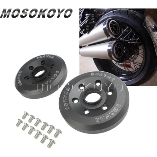 1 Pair Motorcycle Exhaust Muffler Pipe Tips End Cover Cap For BMW R Nine T 2014 2015 2016