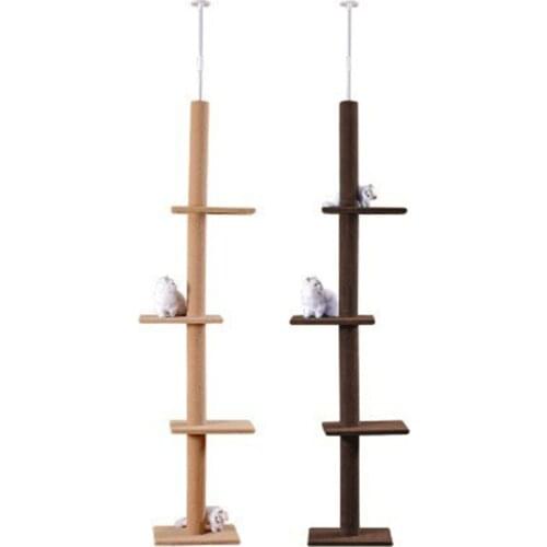 Adjustable 228~289cm Cat Climbing Tree Cat Jumping Frames Toys Scratch Post for Kittens Cat Toy