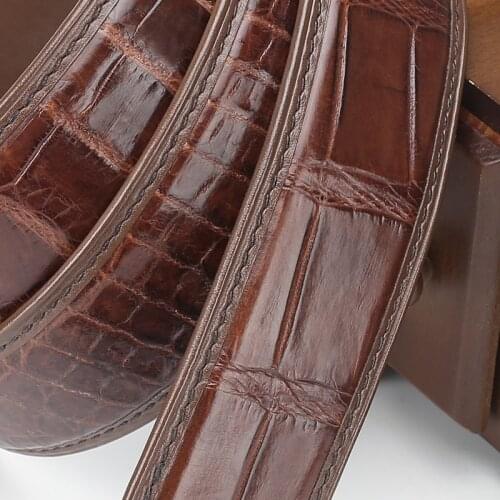 2020 new fashion 3.4cm Automatic belt high quality for men women genuine Crocodile leather belt luxury crocodilian free shipping