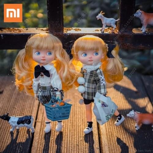 Xiaomi Pipitom Rubber Dolls BJD Dolls 1/9 Joint Body Height 20 Centimeters Childlike Innocence Lovely Toys for Girls Gift