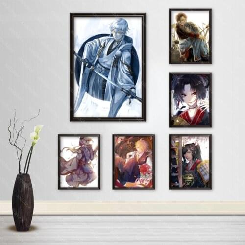 Cartoon Game Touken Ranbu Online Cloth Silk Canvas HD Poster Home And Bedroom Decoration Wall Fabric Poster Custom Print 40x60cm