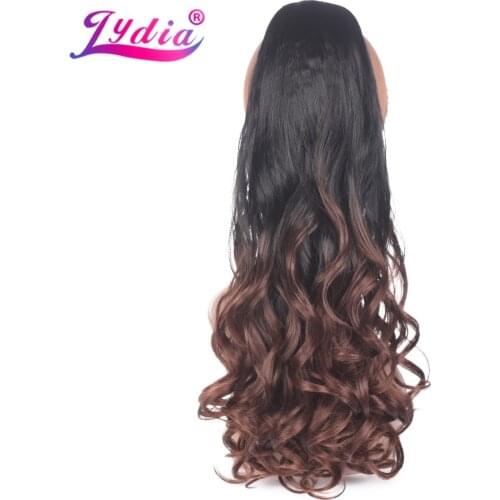 Lydia Synthetic 18"-24" Bouncy Curly Hair With Two Plastic Combs Ponytail Extensions Long Hairpiece All Colors Available Blonde
