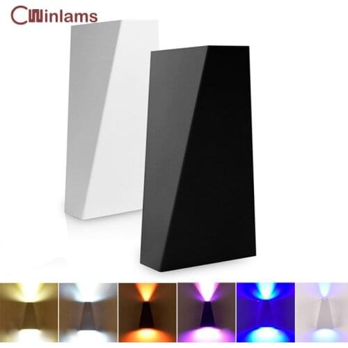 Outdoor indoor waterproof wall lamps cast 12W with double heads of aluminum Sconces for Hall Bedroom corridor restroom bathroom