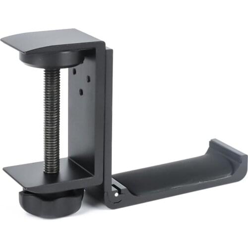Universal Metal Earphone Holder Hook Under Desk Headphone Stand Gaming Headset Hanger With Adjustable Clamp For Headsets Bags
