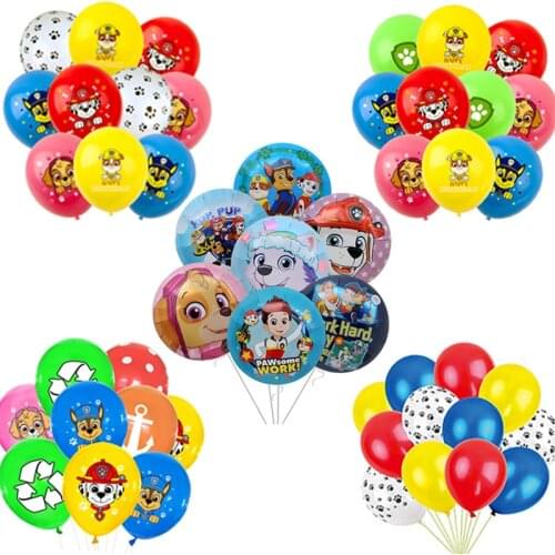 Paw Patrol Foil Balloon Action Figures Everest Skye Chase Patrulla Canina Balloons Boy Girl Birthday Deco Gift Toy For Children