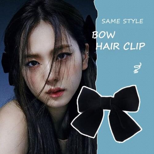 Fashion Velvet Black Bow Tie Hairpin For Women Girls Trendy Ladies Hair Clip New Cute Barrette Prom Hair Accessories