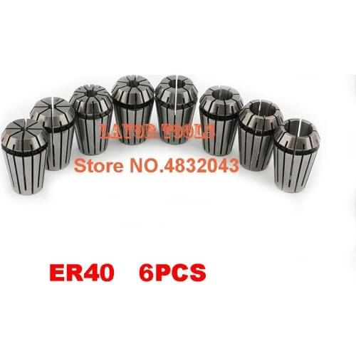 Free Shipping 6PCS for Choose ER ER40 Collet Chuck for Spindle Motor Engraving/Grinding/Milling/Boring/Drilling/Tapping