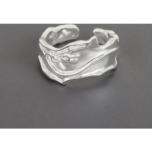 New Trendy Enamel Geometric Ring for Women S925 Silver Jewelry Wedding Ring Bijoux Femme Anniversary Gift 2021