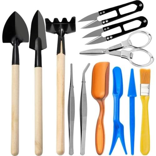 ZK30 Succulent Plants Tools Mini Garden Hand Tools Set Transplanting Tools Miniature Planting Gardening Tool Set for Miniature