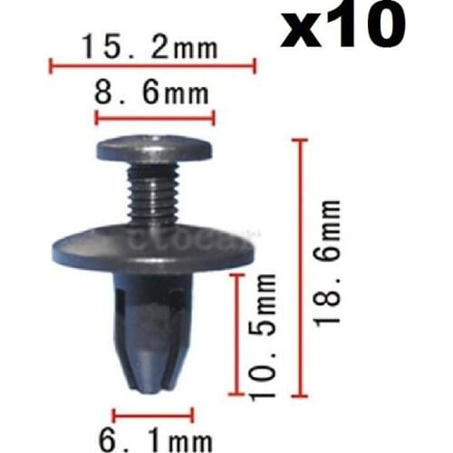 10pcs OEM Nylon Fastener Rivet Push-Type Retainer Clip for Honda For Nissan For Isuzu 90684-SA5-0030 Fender Fixed Buckle
