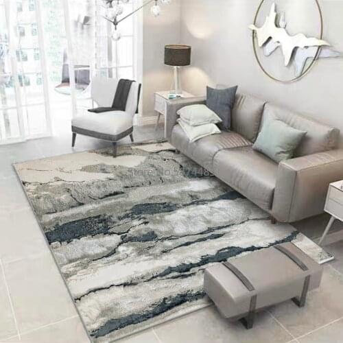 200*300cm Modern New Chinese Style Abstract Ink Landscape Oil Painting Kitchen Living Room Bedroom Bedside Mat