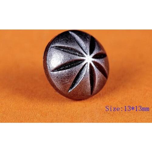 30pc HANDMADE LEATHER CRAFT FLORAL ENGRAVED SLIVER CONCHOS RIVET STUD RIVETBACK