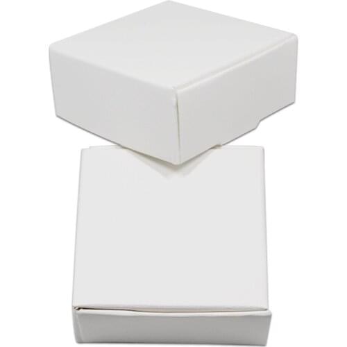 50pcs/Lot Craft Paper Party Decoration Packing Box Small Cardboard Jewelry Gift Boxes Blank Square Soap Kraft Box Carton Folding