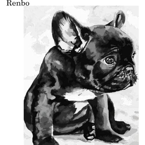 5D DIY Diamond Painting French Bulldog Cute Pet Full Square Handicraft Diamond Embroidery Animal Rhinestone Kit Decor Gift New