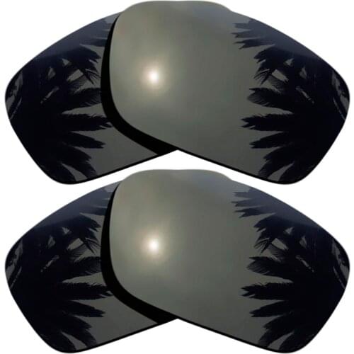 Black+Black) 2-Pairs Polarized Replacement Lenses for Fuel Cell 100% UVA & UVB Protection