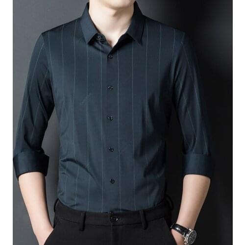 CHUNZUMURONG Men's Striped Shirts