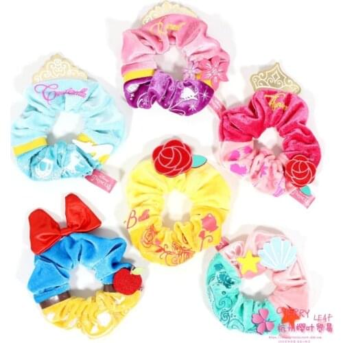 Disney baby playpens cartoon princess girl hair rope doll Accessories hair ring rubber band headwear hair circle girl gift