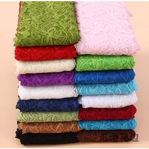 10 Yards 23 Colors Elastic Embroidered Lace Trim DIY Garment Accessory Polyester Lace Ribbon for Underwear Clothing Decoration