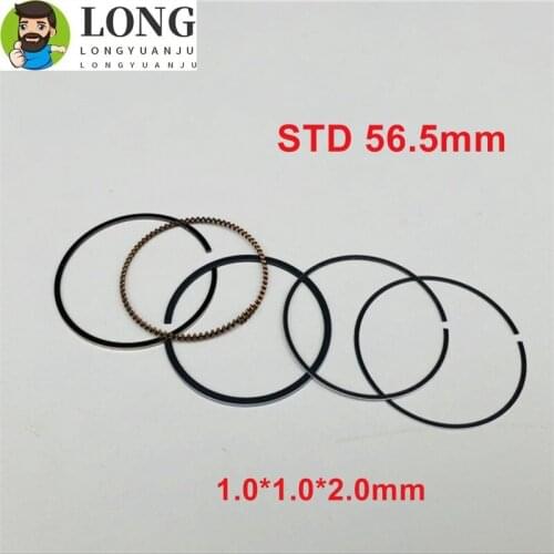Motorcycle STD 56.5mm 1.0*1.0*2.0mm standard Piston Ring set For HONDA 125cc ZJ125 HJ125 DY125 156FMI 157FMI CG125