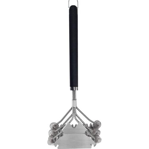 Kitchen BBQ Grill Barbecue Kit Cleaning Brush Stainless Steel Cooking Tools Wire Bristles Triangle Cleaning Brushes Grill Brush