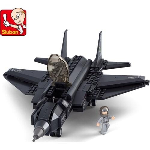 SLuban B0510 Military Fighter Series F35 Fighter Model Building Block Educational Child Toy For Kids Christmas Birthday Gifts