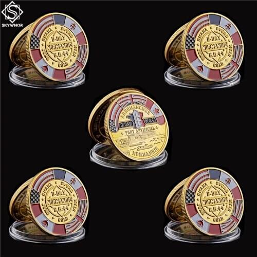 1944 WWII Arromanches Normandy Operation Overlord Military Challenge Coin Original Collection With Capsule