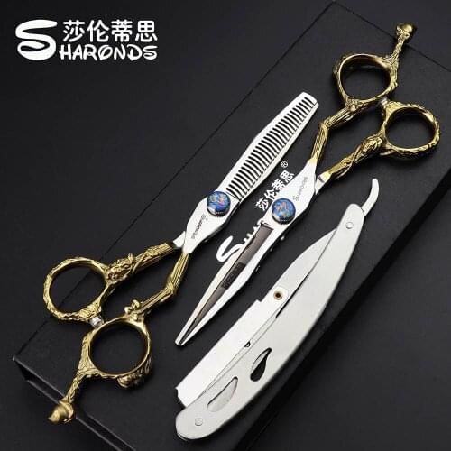 New hairdressing scissors 6 inch chunker scissors haircut set for barber scissors precision scissors pair scissors scissors set