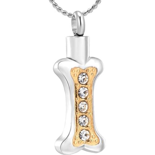 Dog Bone Urn Necklace for Pet Ashes - Pet fur Cremation Memorial Keepsake Pendant Jewelry for Women Loss Fur Baby