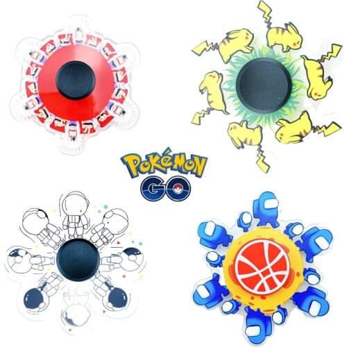 Pokemon Pikachu Children Fidget Toys Rotating Animation Fidget Animated Character Bearing Spinner Adult Dynamic Spinning Top