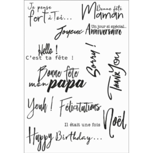 French Words Transparent Clear Silicone Stamp/Seal for DIY scrapbooking/photo album Decorative clear stamp ST1006