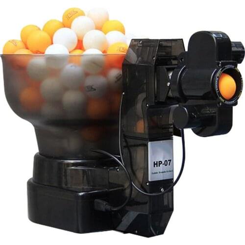 HP-07 Table Tennis Robot Trainer Ping Pong Ball Launcher Machine Automatic Multi Modes Table Tennis Balls Training Device