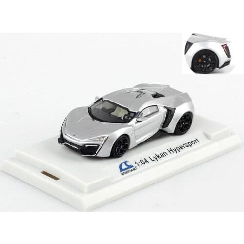 SmallCarArt 1/64 Scale Ly_kan HyperSport 2-door Silver Diecast Car Model Gift