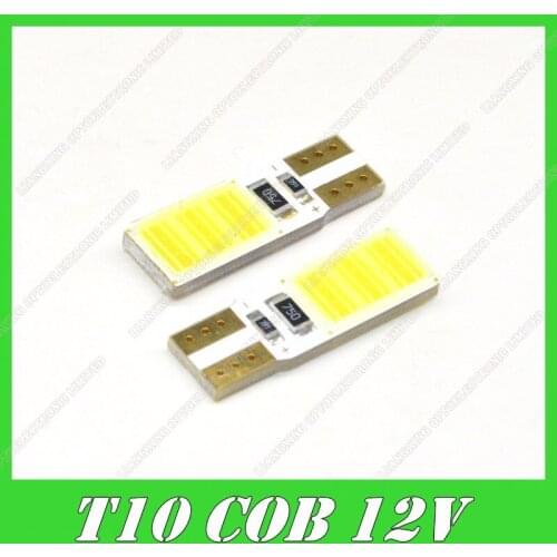 Top Quality T10 cob led 194 168 501 W5W COB Canbus Error Free High Power Car Auto Light Source LED Bulb Backup Lamp White DC12V