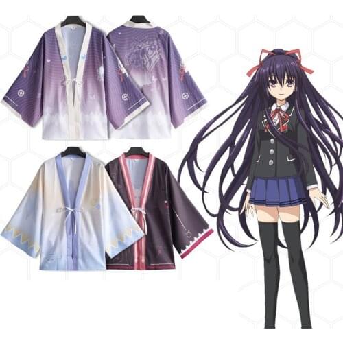 Japanese Anime DATE A LIVE Cosplay Costume Cloak Izayoi Miku Kotori Itsuka Yatogami Tohka Cape Chiffon Haori Kimono Women Men