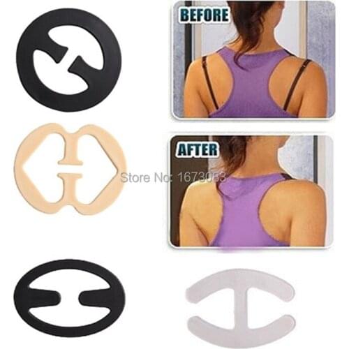 Women Intimate accessories Plastic Anti-slip Bra Buckle Strap Control bra Clip Invisible underwear buckles button 3pcs