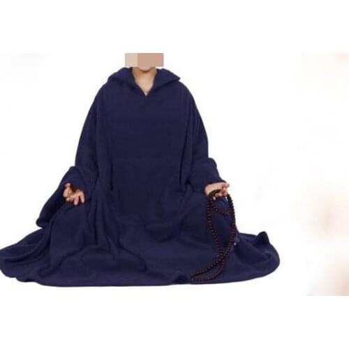 6colors Unisex gray/brown/red/blue winter&autumn zen suits lay meditation cape cloak martial arts coat robe