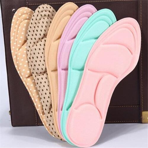 1Pair Women 5D High Elastic Sponge Can Cut Breathable Sweat Odor Massage Insole Foot Care Tool For Size 35-40