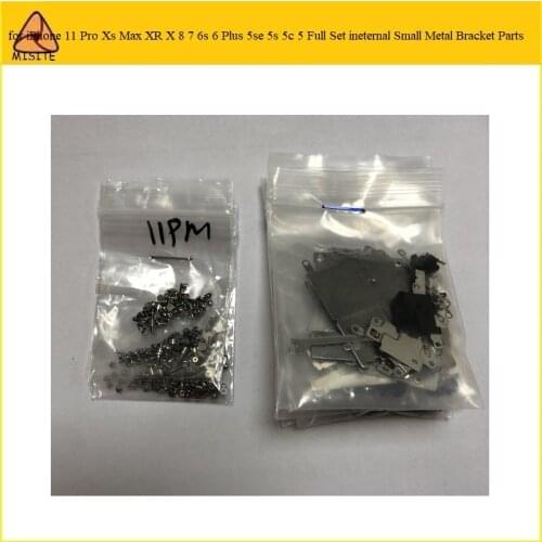 10Sets Full Set internal Small Metal Parts Holder Bracket Shield Plate + Full Screw for i Phone 11 Pro Xs Max XR X 8 7 6s 6 Plus